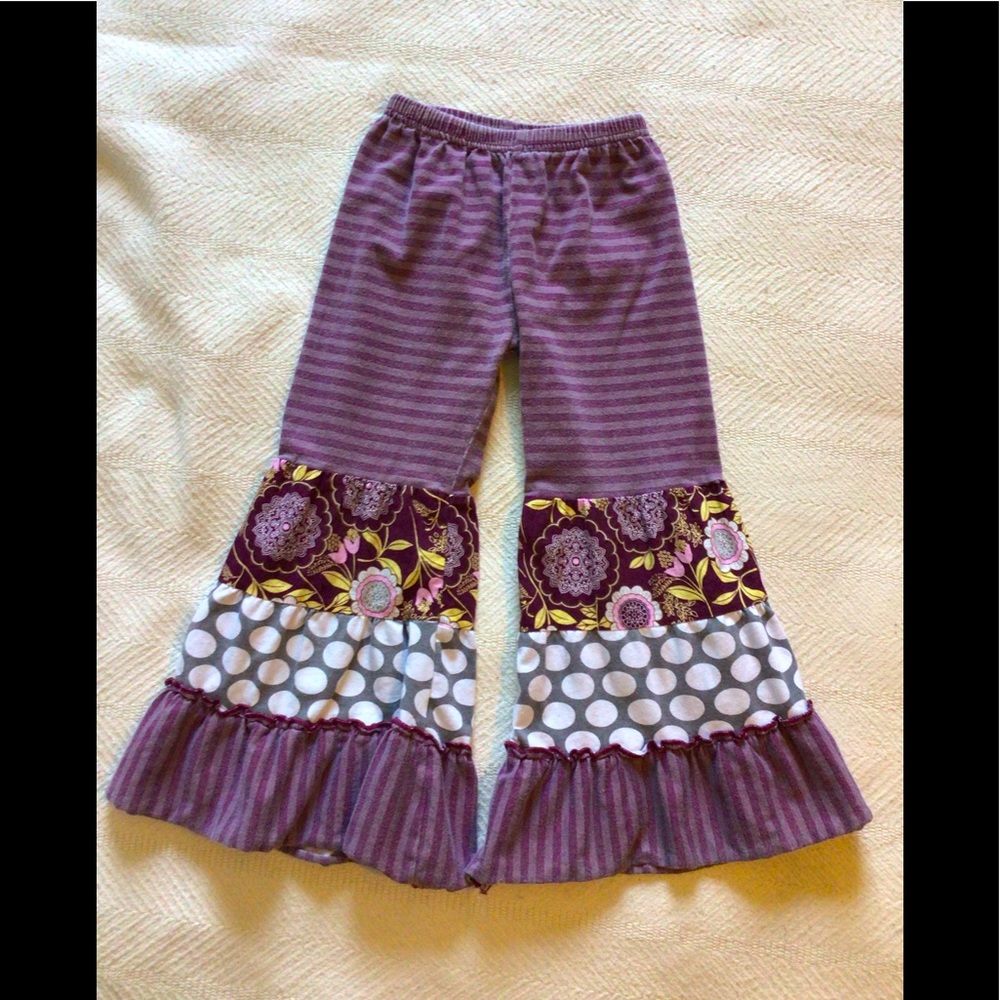 Ruffle Hem Girl’s Pants by Adorable Sweetness Size 4